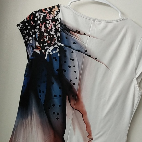 Pullover knit stretch dress size small by Shein, abstract pattern across front - Picture 8 of 11